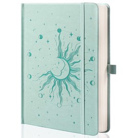 MGGAO Sun & Moon Journals for Women Men, A5 Hardcover Notebooks for Writing for Work, Travel, School, 318 Numbered Pages, 14.7 x 21.4 cm