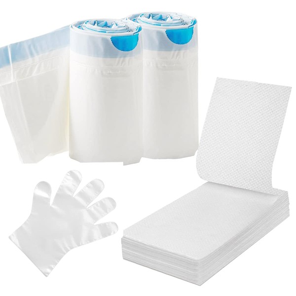 Bed Pan Liners with Absorbent Pads (Pack of 30) for