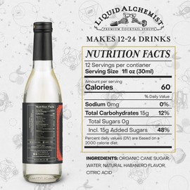 Liquid Alchemist Spicy Habanero Infused Simple Syrup for Cocktails – Real Ingredients Make our Habanero Syrup a Great Spicy Margarita Mix & Paloma Picante - Vegan, Non-GMO Sweet Heat Drink Mix (12.7 oz)