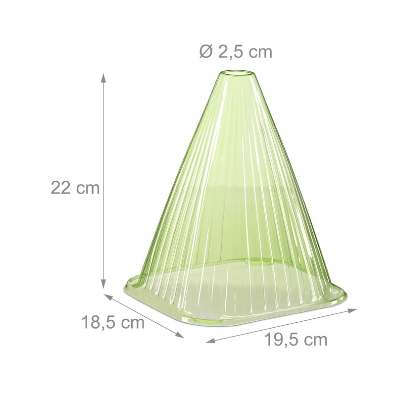 Relaxdays Set of 48 Plant Cloches, Green