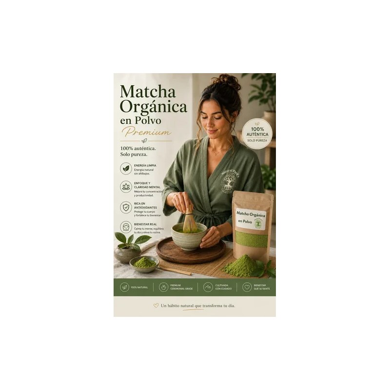 Té Matcha Orgánica Premium 100 Natural Polvo 100g