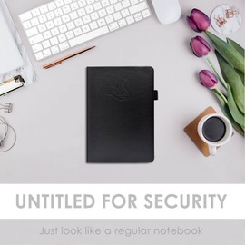 JXSELECT Elegant Address Book with Alphabetical Tabs, Hardcover Address Log Book & Password Keeper, with Contacts, Phone Numbers, Birthdays, Anniversaries and Notes Section (5.2x7.7") (Black)