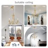 WUZUPS Candle Chandelier 3-Light Pendant Ceiling Light Modern Lighting Fixture