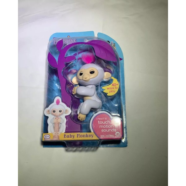 WowWee WHITE SOPHIE - FINGERLINGS Interactive Finger Pet Baby Monkey