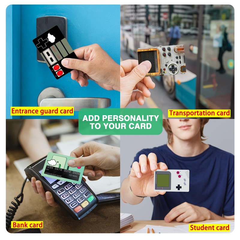 Pounchi Retro Game Controller Credit Debit Card Decor Stickers Skin