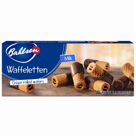 Bahlsen Dipped Cookies, Delicate Wafer Rolls Dipped in Milky European chocolate, Waffeletten Milk Chocolate, 3.5 Ounce