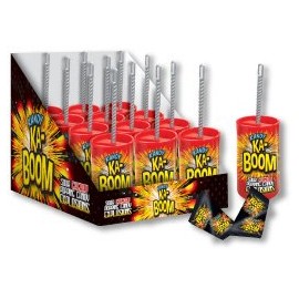 Kandy Ka-Boom Sour Cherry Popping Candy, 0.56 oz (Pack of 12)