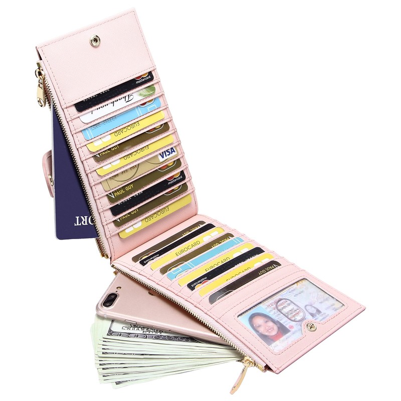 YOUBDM Womens Slim Wallet RFID Blocking Bifold Credit Card Holder