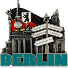 Metal Magnet Berlin Typical Capital Souvenir Fridge Magnet Designed in Germany