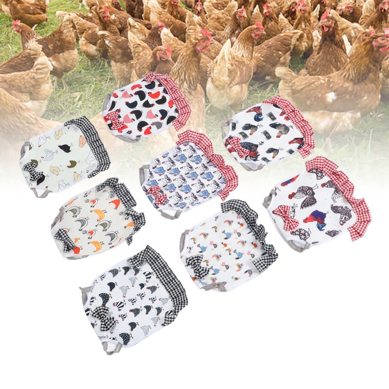8 Pcs Chicken Saddle for Hens Wing Back Protector Elastic