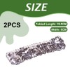 2PCS Elastic Sparkly Headband 5cm Wide Sliver Sequin Headbands For