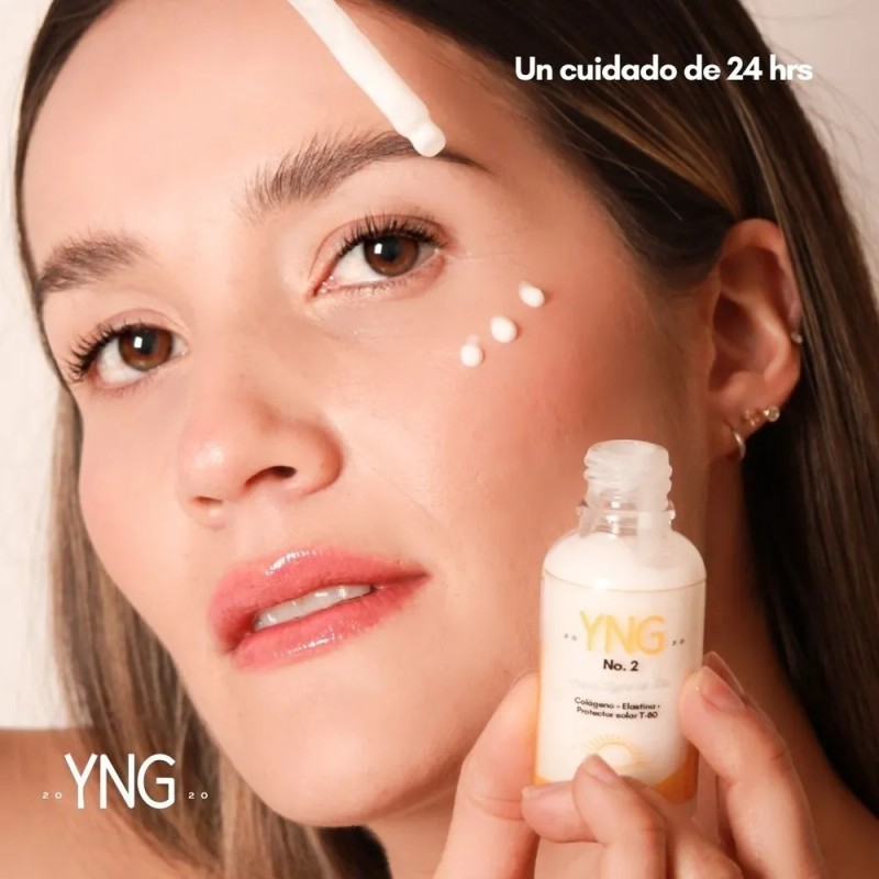 Yng 2 Crema Facial Colágeno + Elastina + Protector Solar