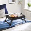 SONGMICS Bed Tray Table with Bamboo Folding Legs, Sofa Breakfast