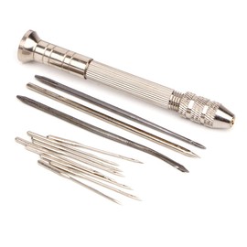 Kikier Leather Sewing Awl Needle Set, Multifunctional Awl Repair Leather Sewing Awl Needle Shoe Repair Tool Thick Crochet