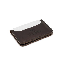 Pack & Smooch Leather Wallet Purse Vegetable Tanned Leather – Handmade in Germany, dark brown, Minimalist