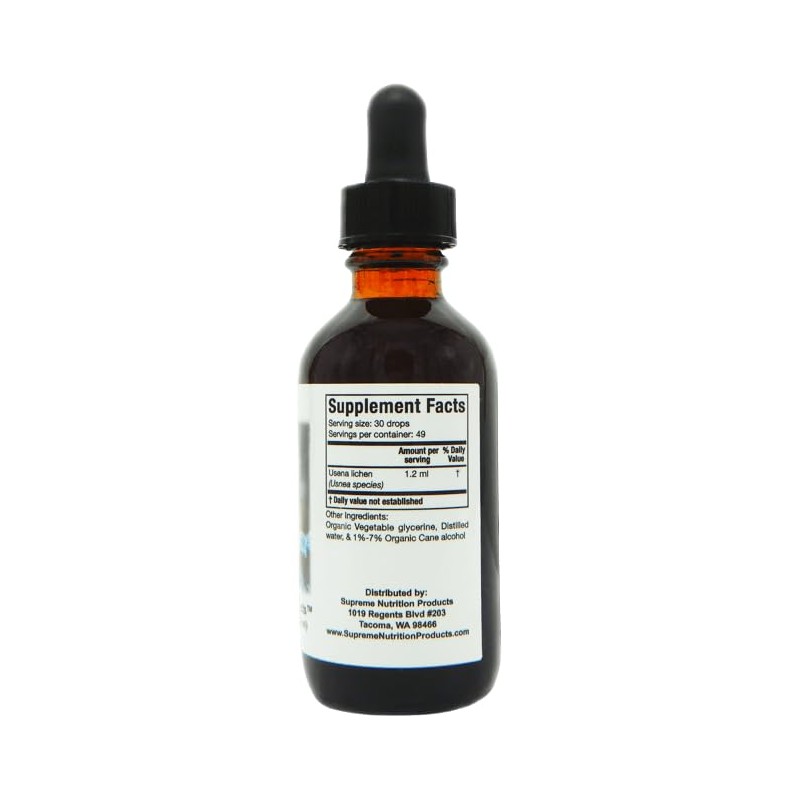 Supreme Nutrition Usnea Tincture, 2 fl oz | 59 Servings