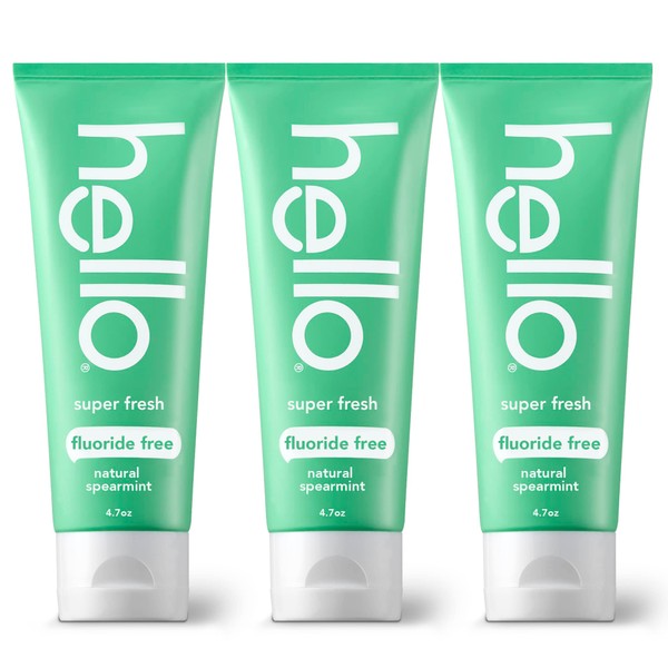 Hello Super Fresh Whitening Toothpaste, Fluoride Free Toothpaste with Natural
