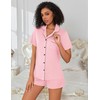Ekouaer Pajama Set for Women Classic Loose Short Sleeve Pjs