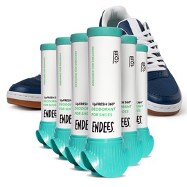 Endees UpFresh 360° Shoe Deodorizer Spray – 6 x 3.38 Fl Ozl I Foot Odor Eliminator Shoe Spray for Smelly Shoes, Feet, Sneakers, Boots, and Gym Bags, Stinky Smell Elimination Deodorant, Travel Size