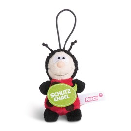 NICI 44861 Anhänger Marienkäfer mit Spruch Schutzengel 8cm mit Loop, rot/schwarz
