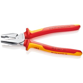 Knipex High Leverage Combination Pliers chrome-plated, insulated with multi-component grips, VDE-tested 225 mm 02 06 225