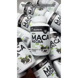 Maca Negra 100 Pura Bioherb 180 Cápsulas Suplemento                                                                                                   
