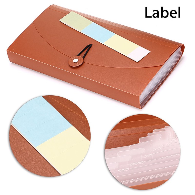 JuxYes 13 Pockets Expanding Accordion File Folder Expandable File Organizer