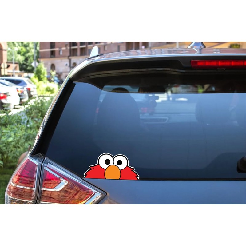 Sticker Gold - Peeping Elmo 18cm Car Sticker - Fun