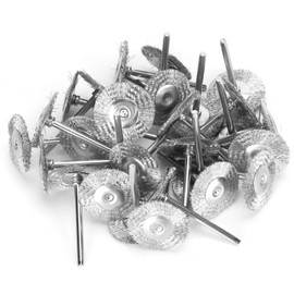 30Pcs Wire Brushes Set, Brass Steel Wire Brush Polishing Wheels Full kit for Dremel Rotary Tools(Stainless Steel Wire)