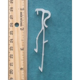 12 Pack - 2" Double Slat Valance Clips for Wood or Metal Venetian Blinds