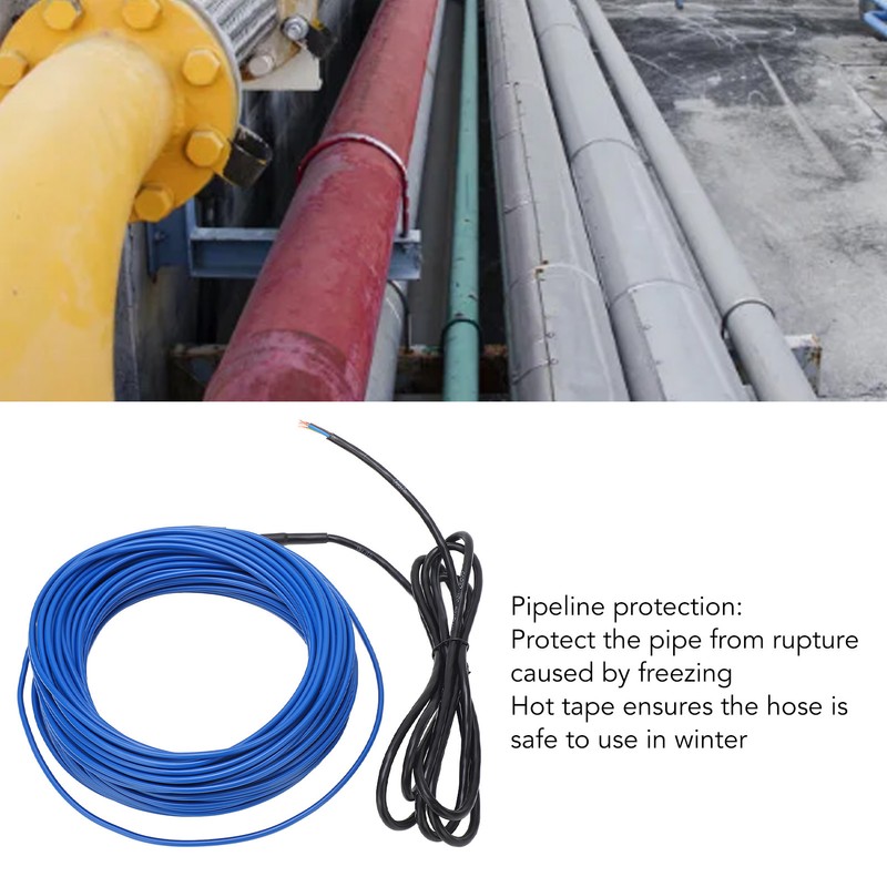 Heating Cable 20M Length 300W IP68 Waterproof Freeze Proofing Pipeline