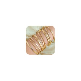 Generisch Gold Cuff Bracelets for Women, Gold Bangle Stackable Cuff Bracelets Indian Bangle Bracelets Indian Jewellery for Women Teen Girls, One size, Aluminium, No Gemstone