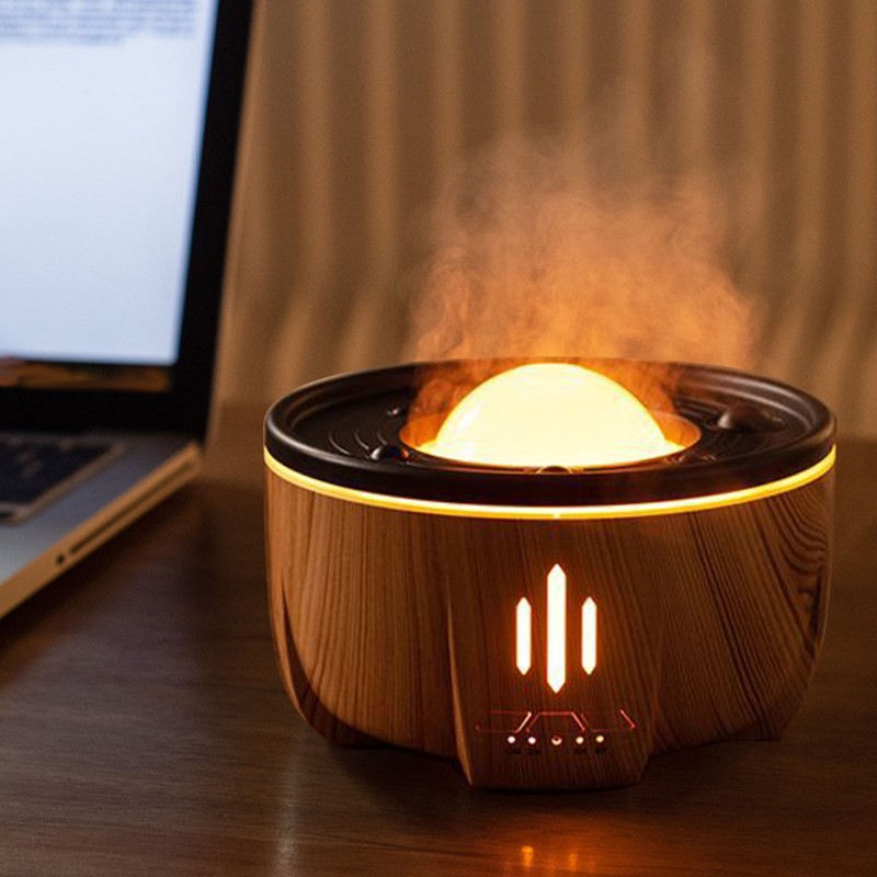 Aromatherapy Humidifier 300ml Timer Wood Grain Essential Oil Diffuser Cool
