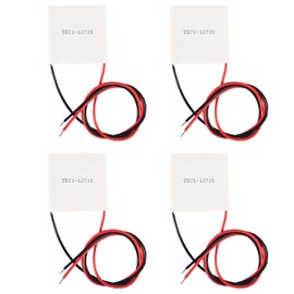 Diitao 4PCS TEC1-12715 Semiconductor Refrigeration Tablets Heatsink Thermoelectric Cooler Cooling Plate Cooler Module 142W 12V 15.4V Peltier Plate Elemente Module 40x40MM(TEC1-12715)