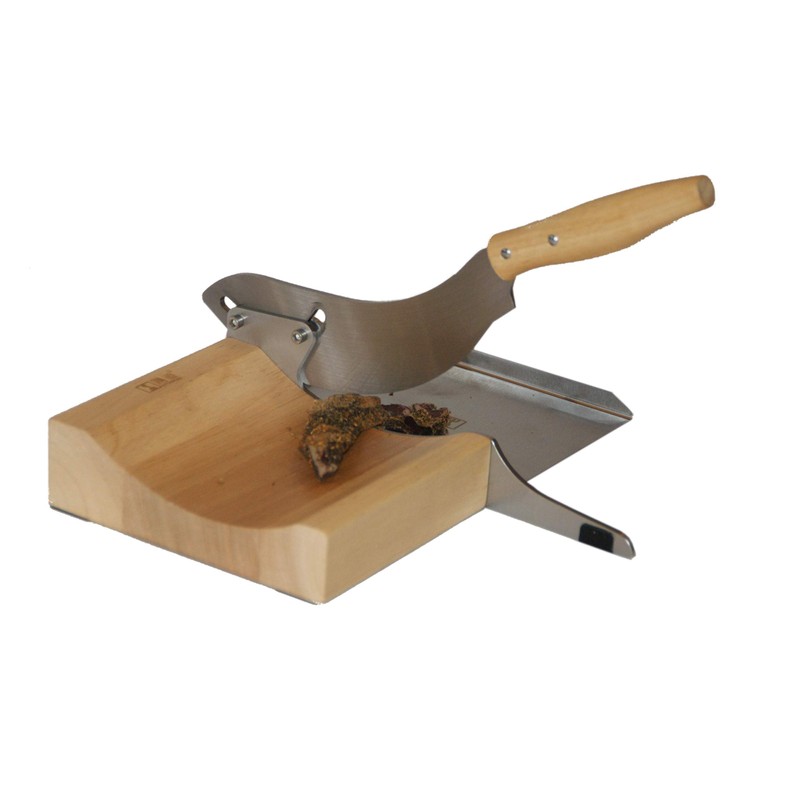 Radiused Biltong Slicer with Detachable Magnetic Tray