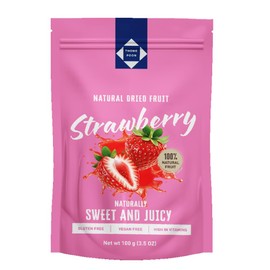 Natural Dried Strawberry – Premium Quality, Soft & Chewy, Naturally Sweet, Gluten-Free, Vegan, Healthy Snack Option, High in Vitamins, 3.5OZ (100gram) – Made in Thailand