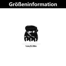 Pack of 24 Small Hair Clips, Women's Small Mini Hair Clips, Small Hair Clips, for Design, Children and Adults (Black)