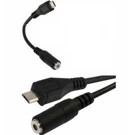 Mr. Gadget's Solutions 5Pin Male Micro to 3.5mm Female AUX Audio Jack Headphone Connect Phone Cable