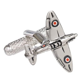 Spitfire Fighter Plane Cufflinks with Roundel Presented in GS Cufflink Gift Box