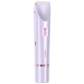 Women's Electric Trimmer, Rechargeable 2 in 1 Body and Facial Epilator Cordless Portable Shaver, Wet and Dry Personal Hair Removal Tool:_Purple_one-size