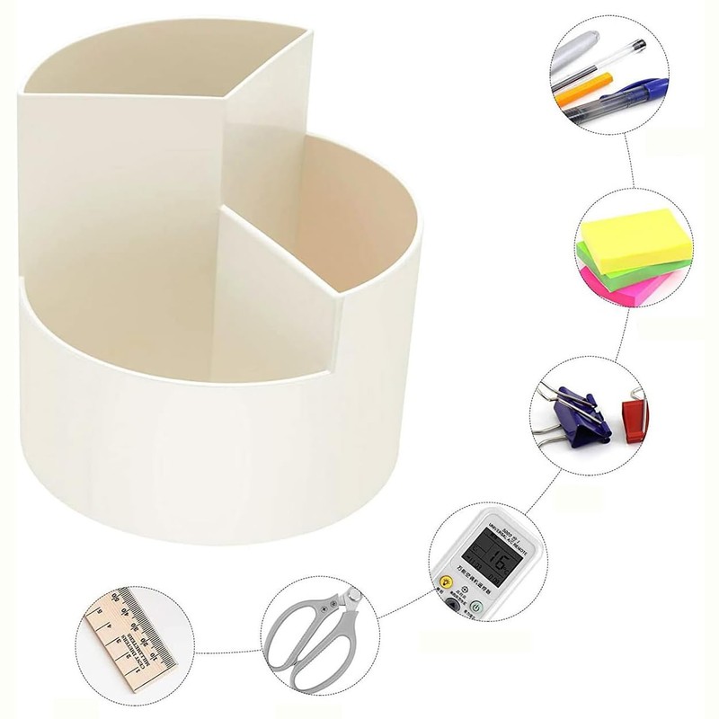 Pen Holder, 360 Degree Rotation, Pen Stand, Large Capacity, 3