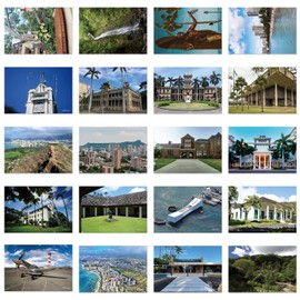 xtvinvm US City Honolulu Hawaii Travel Postcards from Around the World Vintage Postcard Pack for Mailing Business Christmas Holiday Birthday Postcards with Mailing Side Set of 20