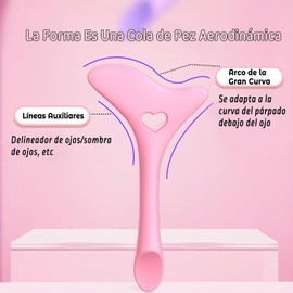 FLYSKY Plantillas para Delineador de Ojos, Silicona, 2 Piezas Herramienta Multifuncional de Maquillarse, Para Máscara de Pestañas, Sombra de Ojos, Lápiz Labial, Fácil de Limpiar y Aplicar
