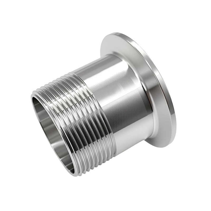 Beduan 2" Tri Clamp to 1-1/2" NPT Male Stainless Steel