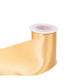 ITIsparkle 75mm Width (3") Double Faced Satin 4.5 Meters (Full Reel) Premium Quality Ribbon Ideal for Crafts/Gift Wrapping/Floristry - Old Gold