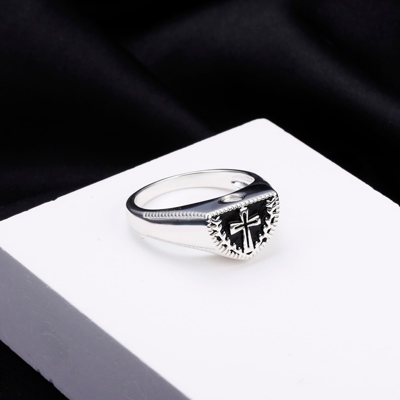 DAOSHANG S925 Sterling Silver Cross Cremation Jewelry for Ashes, Urn