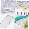 BIUDECO Dinosaur Pattern Crib Fitted Sheet Cotton Cradle Sheet Breathable