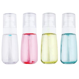 JOSALINAS - 4 botellas de bomba sin aire de 3.4 oz/100 ml de plástico vacía transparente y rellenable para base de loción cremas