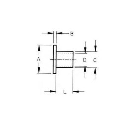 Unbranded 5/16 x 1/8" Shoulder Washer Insulator Bushing Nylon BLACK Fastener C27074BK - 25