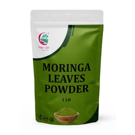 Moringa Powder 1 LB, 100% Pure & Natural Moringa Leaf Powder, Premium Quality for Smoothies & Tea, Resealable Bag for Freshness - By Yogi’s Gift®